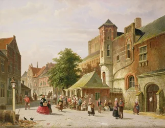 Eine Straßenszene in Amsterdam